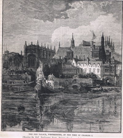 Het Paleis van Westminster in de tijd van Karel I 1604 door John Fulleylove